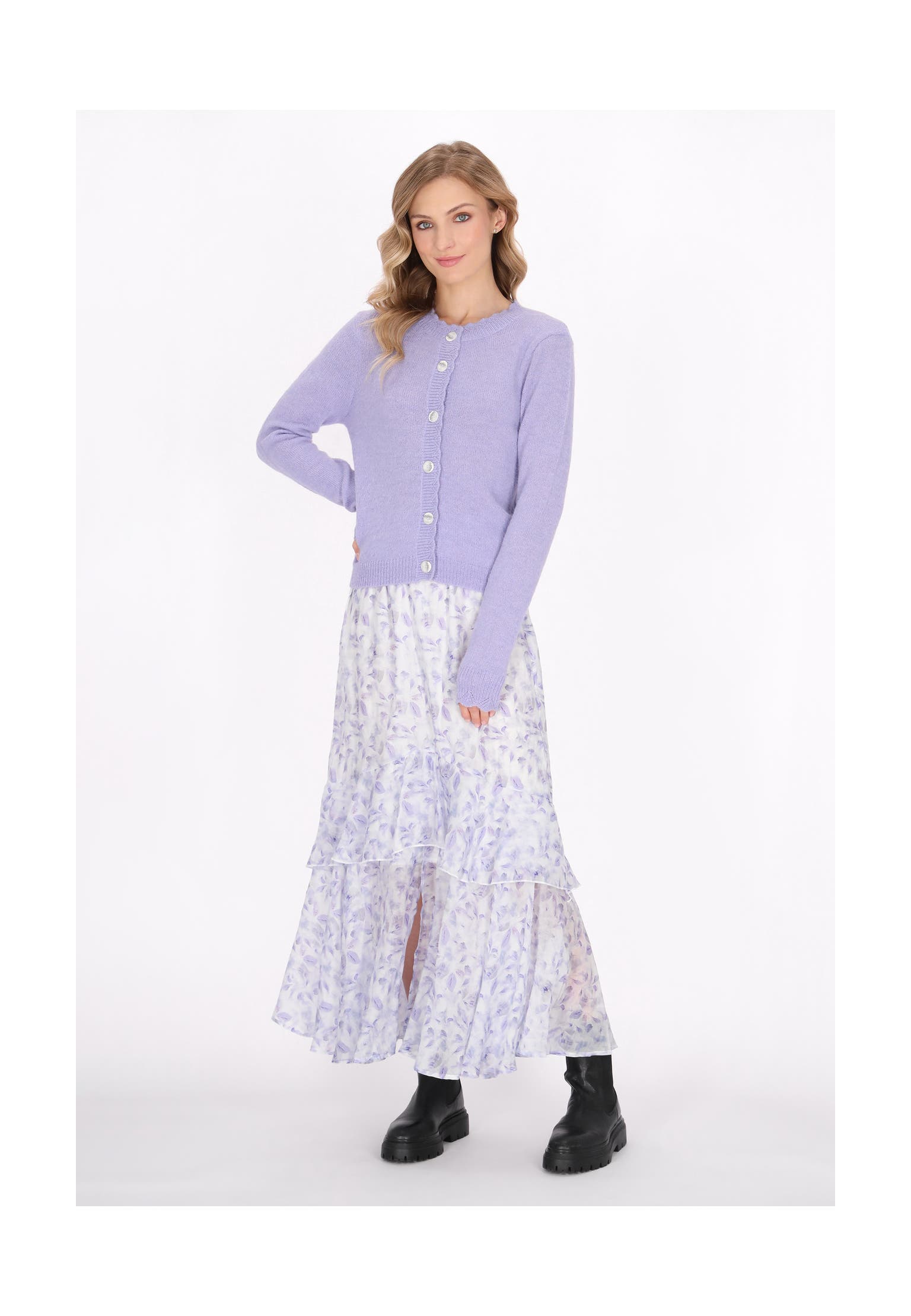 DREIMASTER Strickjacke light lavender, Bild 1