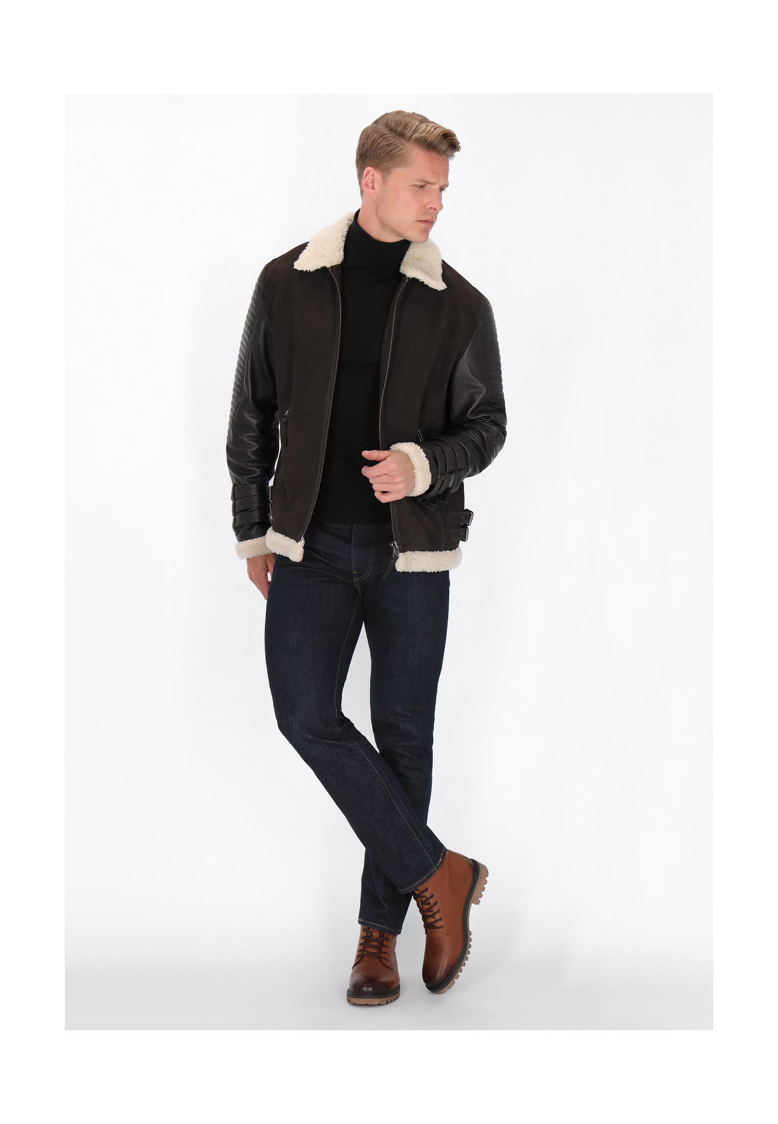 DREIMASTER Lederjacke brown, Bild 1