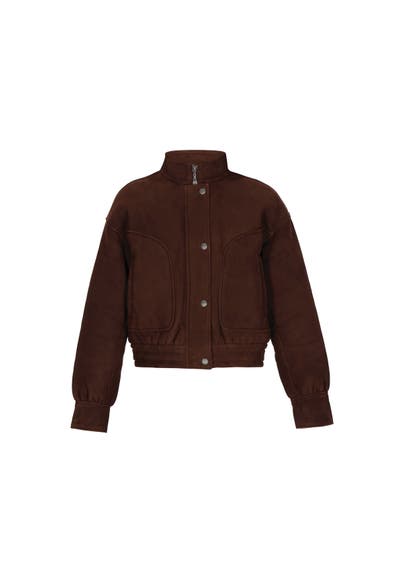 DREIMASTER Lederjacke chocolate