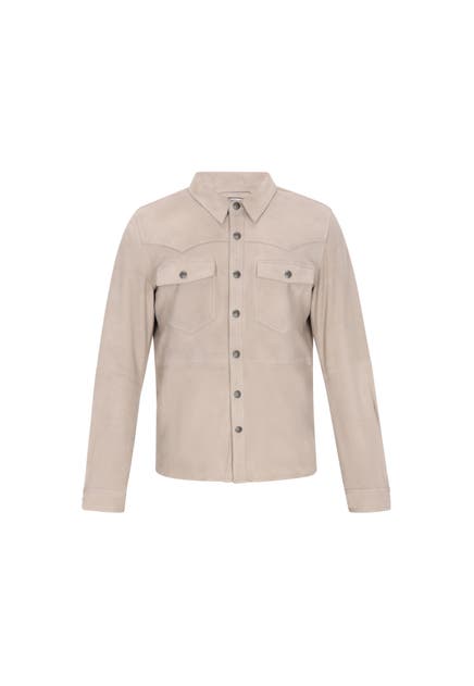 DREIMASTER Lederjacke stone