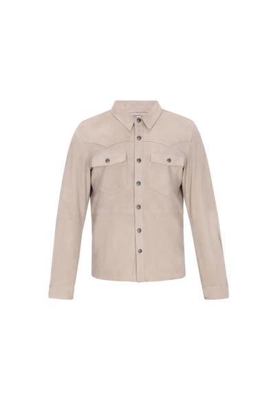 DREIMASTER Lederjacke stone