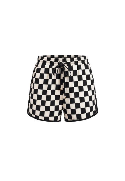 MYMO Short Black Check Straight