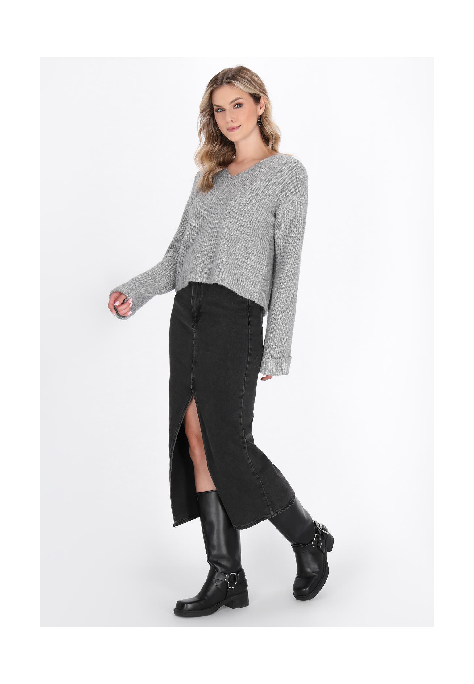 DREIMASTER Pullover grey melange, Bild 1