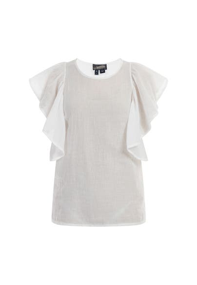 DREIMASTER Casual-Bluse Wollweiss
