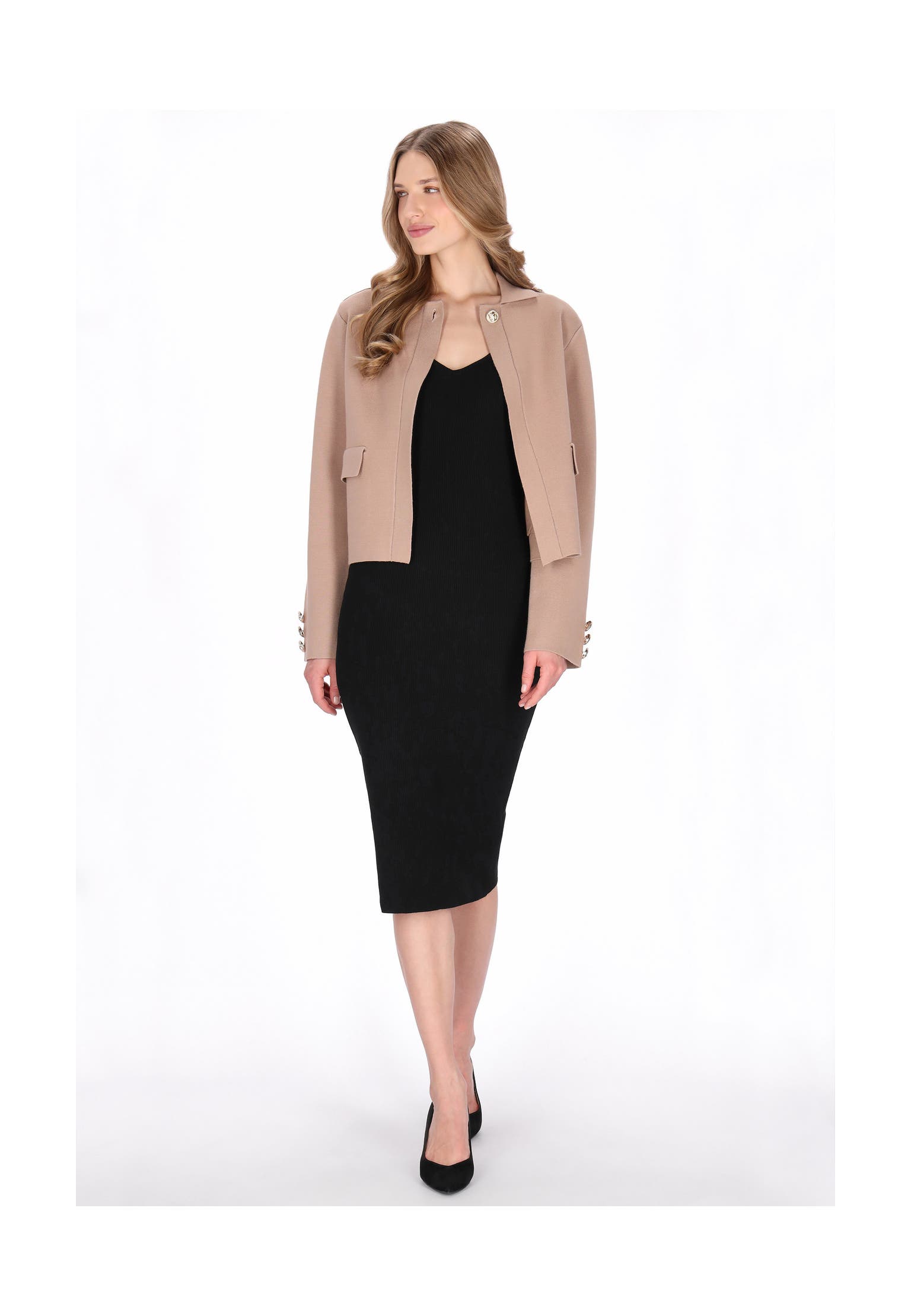 DREIMASTER Strickjacke taupe, Bild 1
