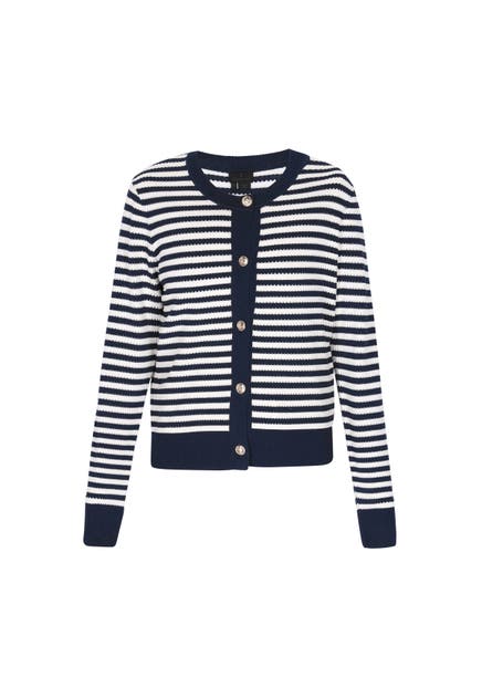 DREIMASTER Strickjacke navy offwhite