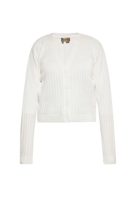 MYMO Strickjacke Wollweiss
