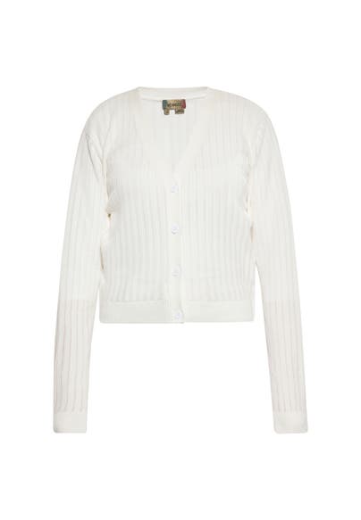 MYMO Strickjacke Wollweiss