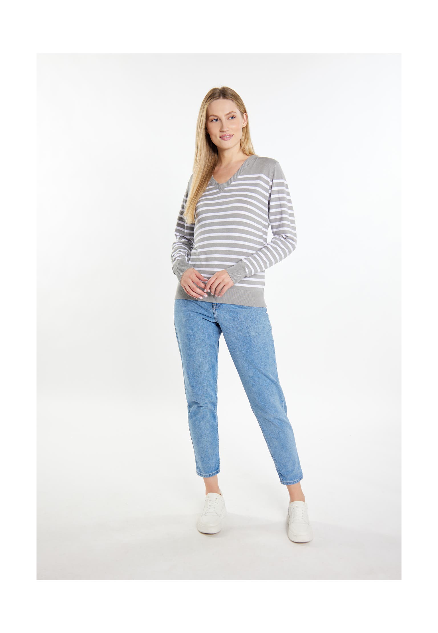 DREIMASTER Pullover Grau Weiss, Bild 1