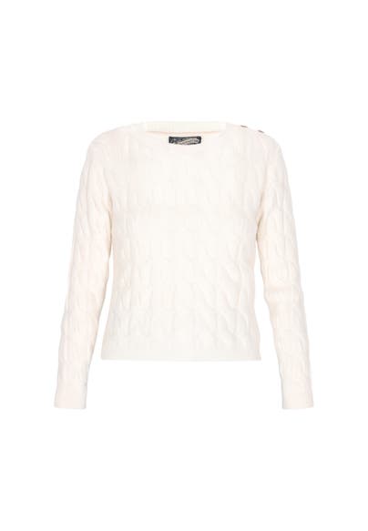 DREIMASTER Pullover Wollweiss