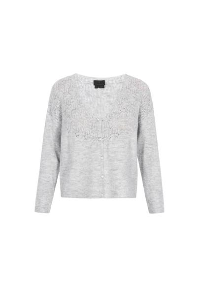 DREIMASTER Strickjacke grey melange
