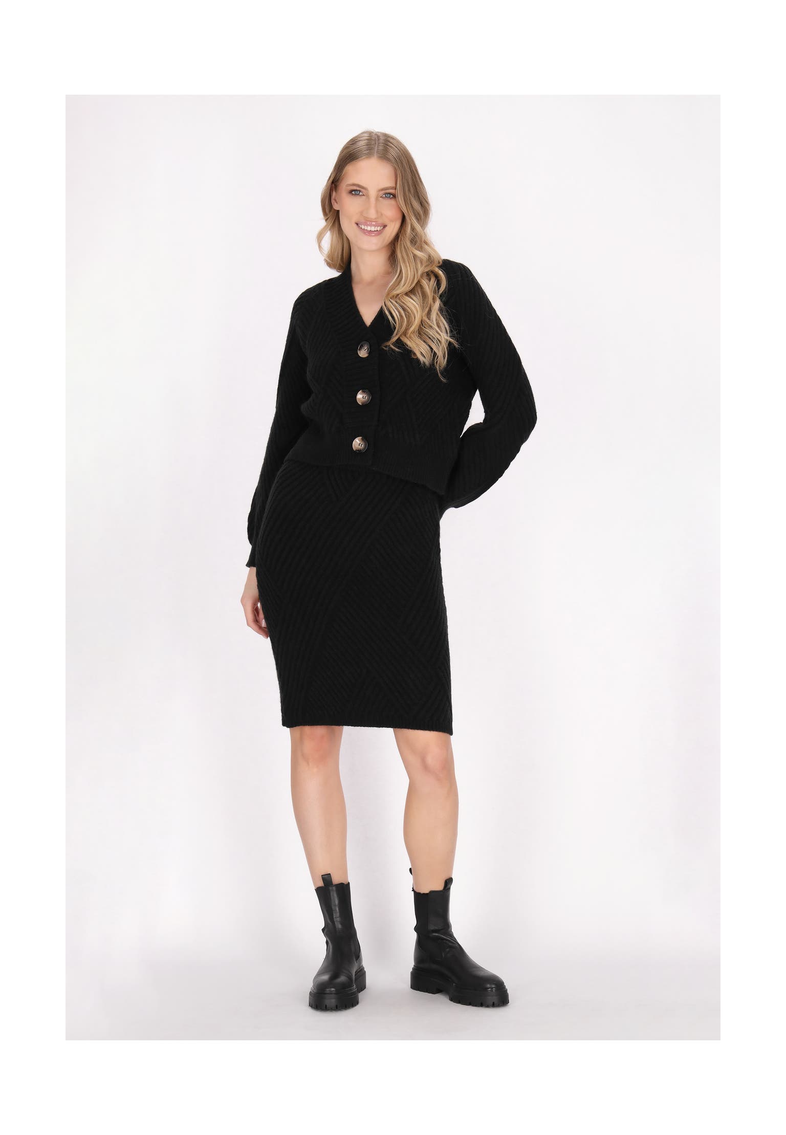 DREIMASTER Strickjacke Schwarz, Bild 1