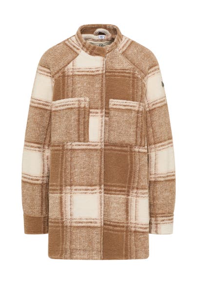 DREIMASTER Übergangsjacke Kariert Beige Braun