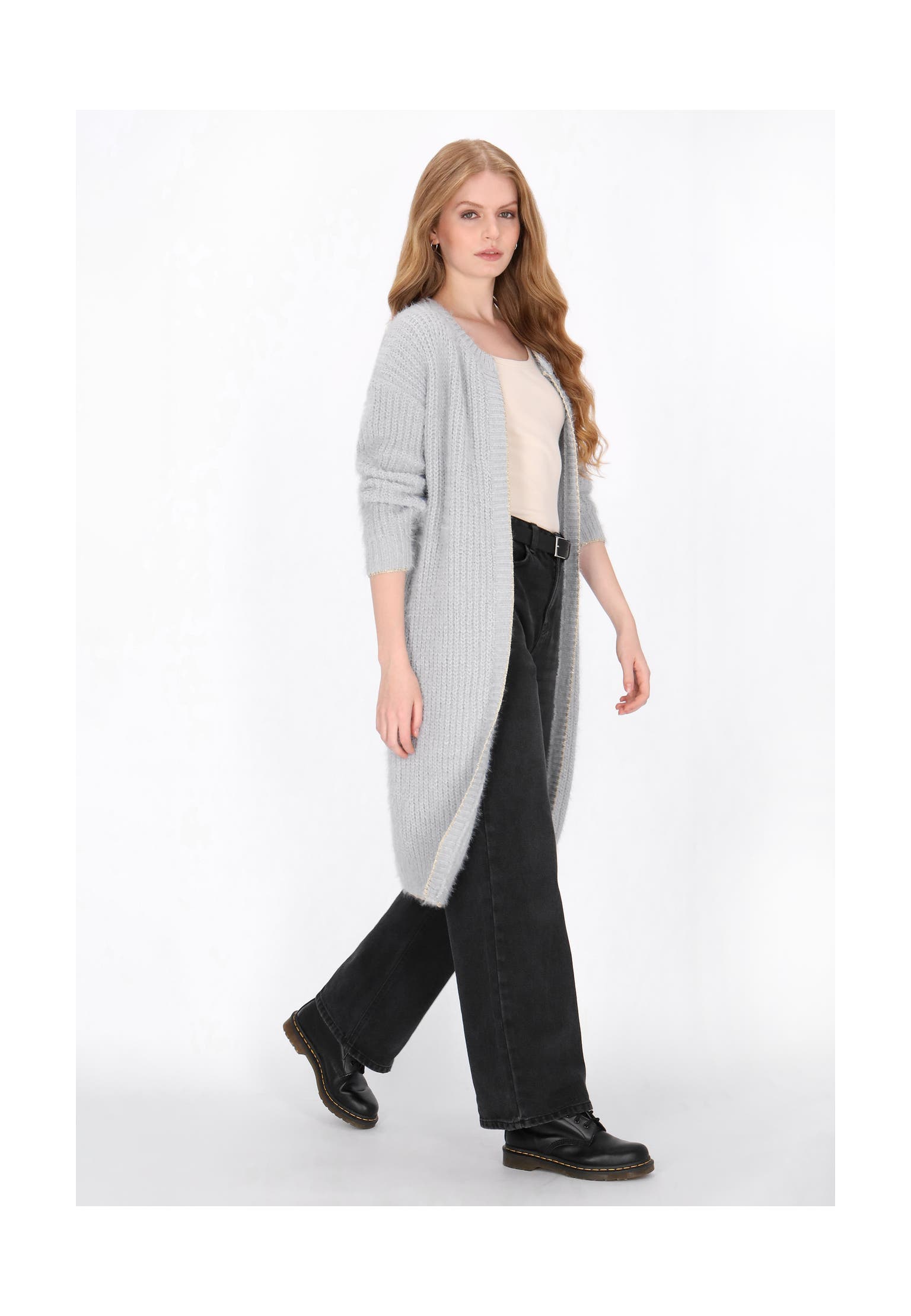 DREIMASTER Strickjacke grey melange, Bild 1