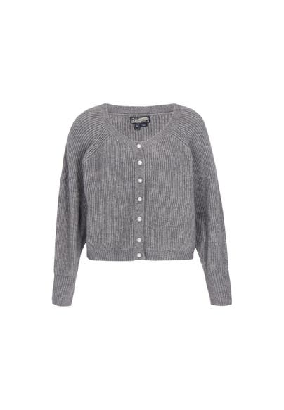 DREIMASTER Strickjacke grey melange