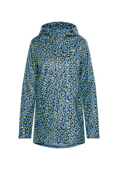 SCHMUDDELWEDDA Regenjacke Stahlblau Limette Leo