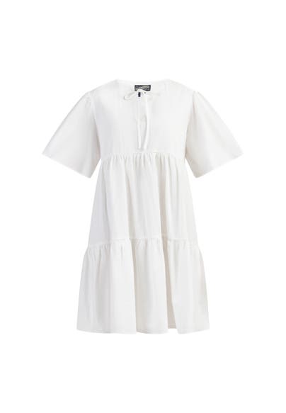 DREIMASTER Casual-Kleid Wollweiss