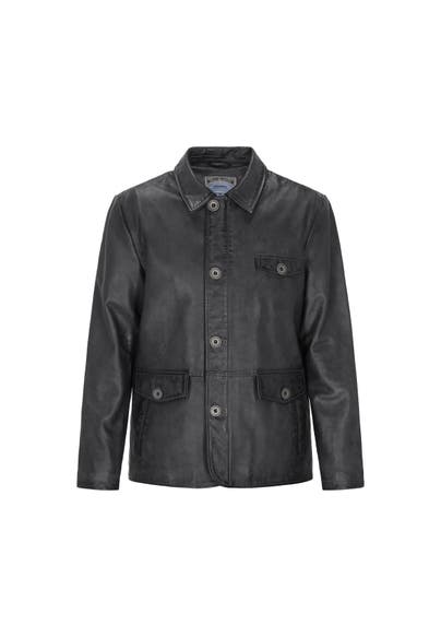 DREIMASTER Lederjacke grey