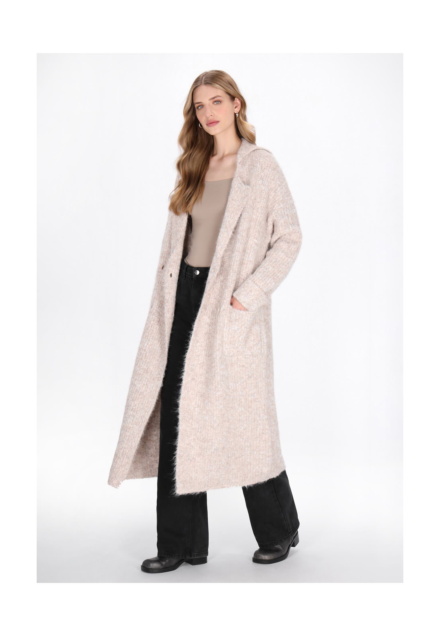DREIMASTER Strickjacke beige melange, Bild 1