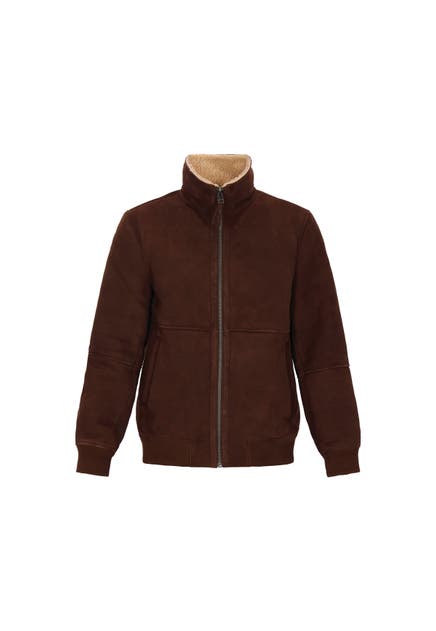 DREIMASTER Lederjacke chocolate