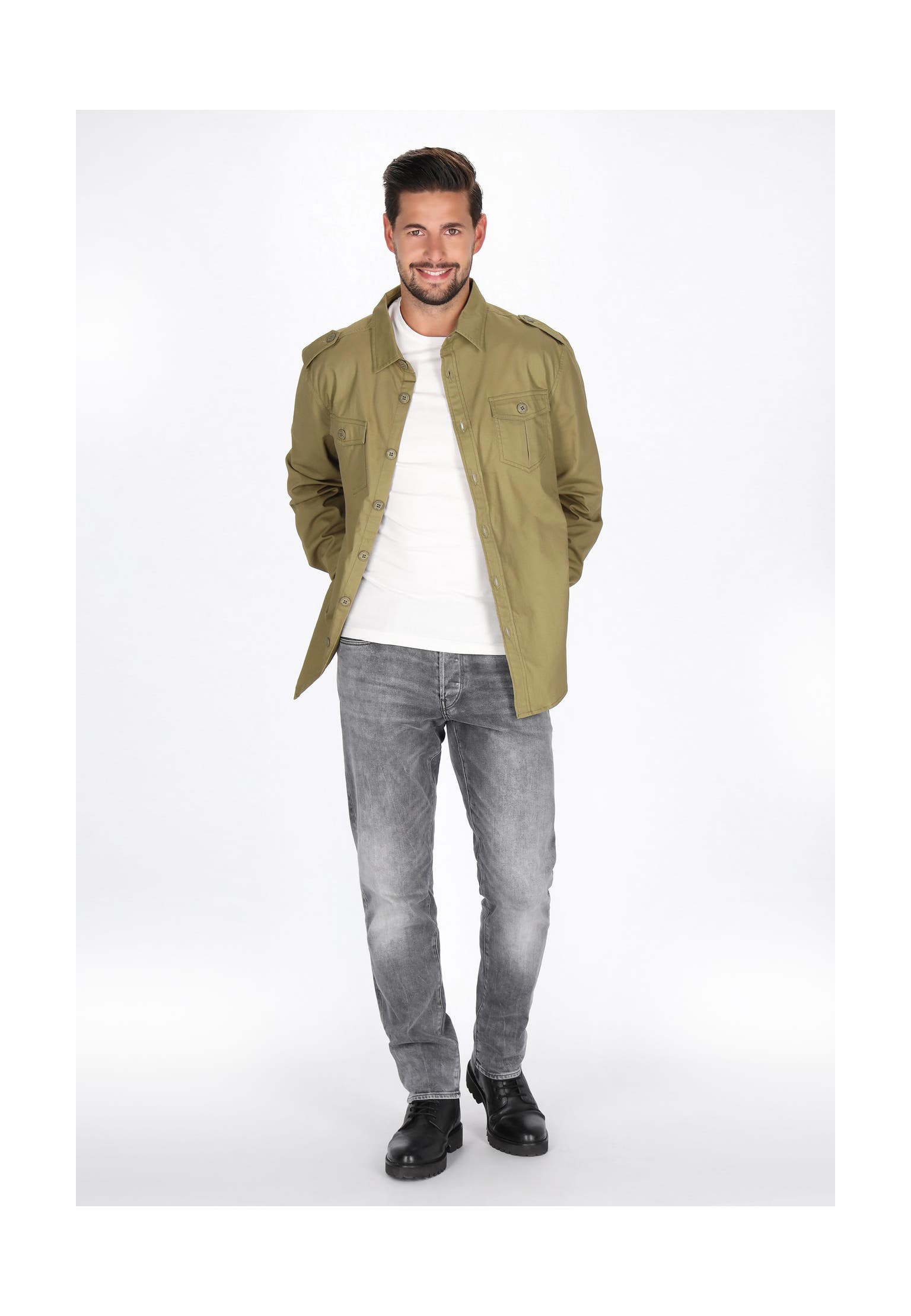 DREIMASTER Longsleeve light olive, Bild 1