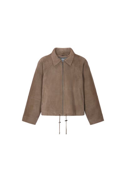 DREIMASTER Lederjacke taupe