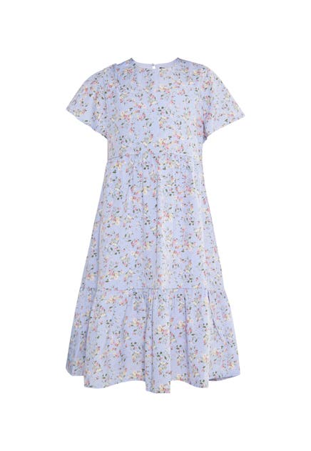 DREIMASTER Kleid Hellblau Blume