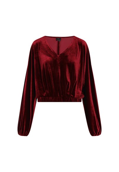 DREIMASTER Casual-Bluse Dunkelrot