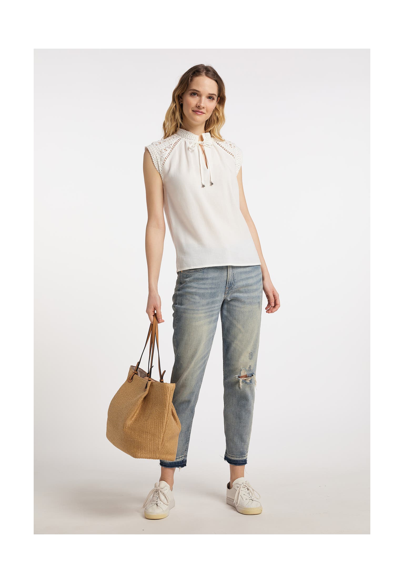 DREIMASTER Casual-Bluse Wollweiss, Bild 1