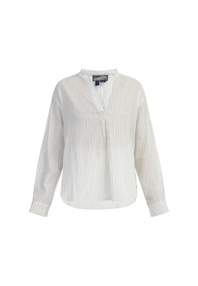 DREIMASTER Casual-Bluse Hellblaue Streifen