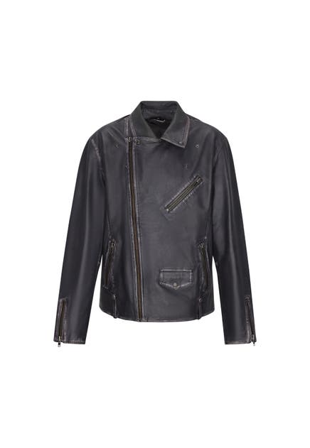 DREIMASTER Lederjacke grey