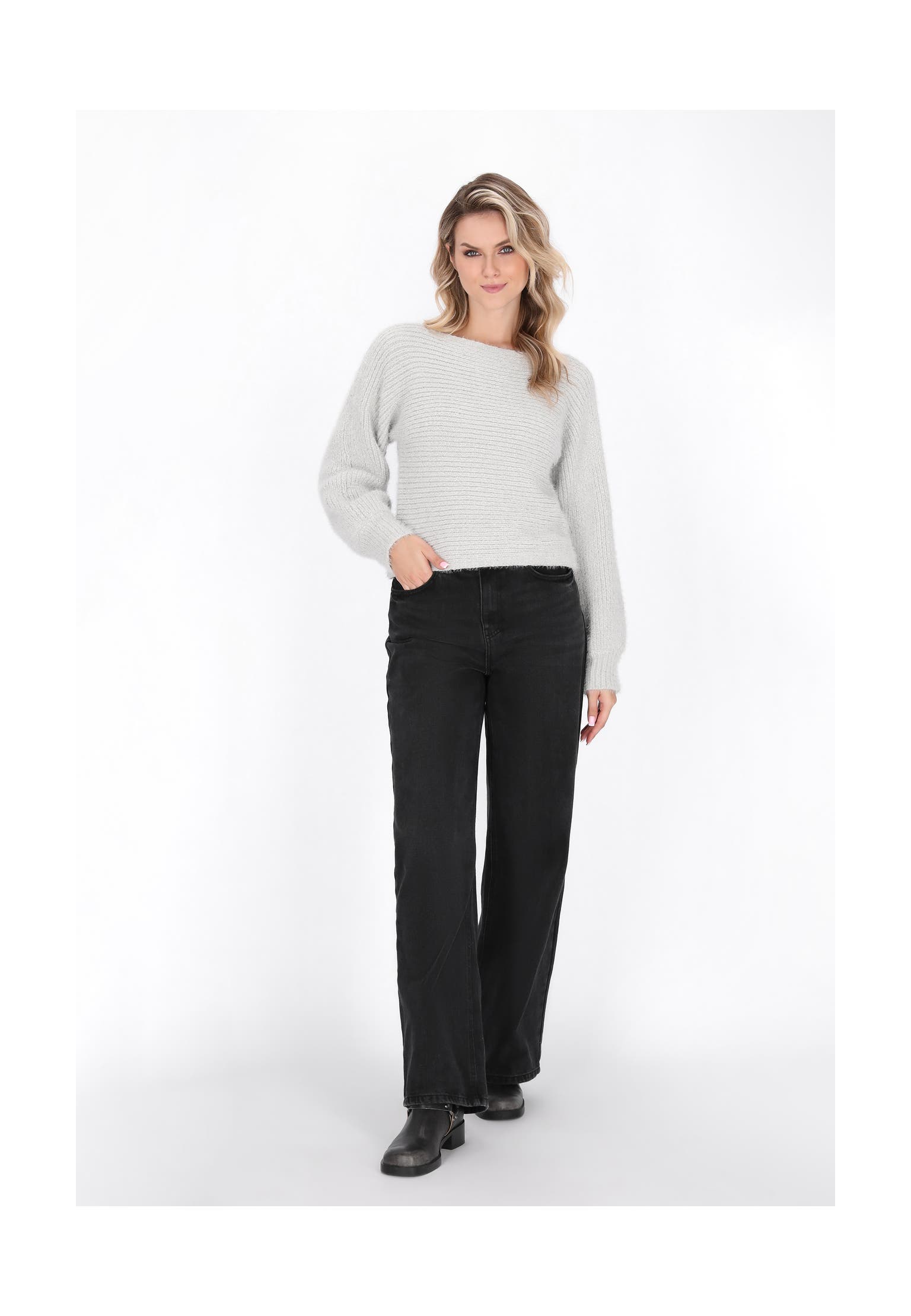 DREIMASTER Pullover grey melange, Bild 1