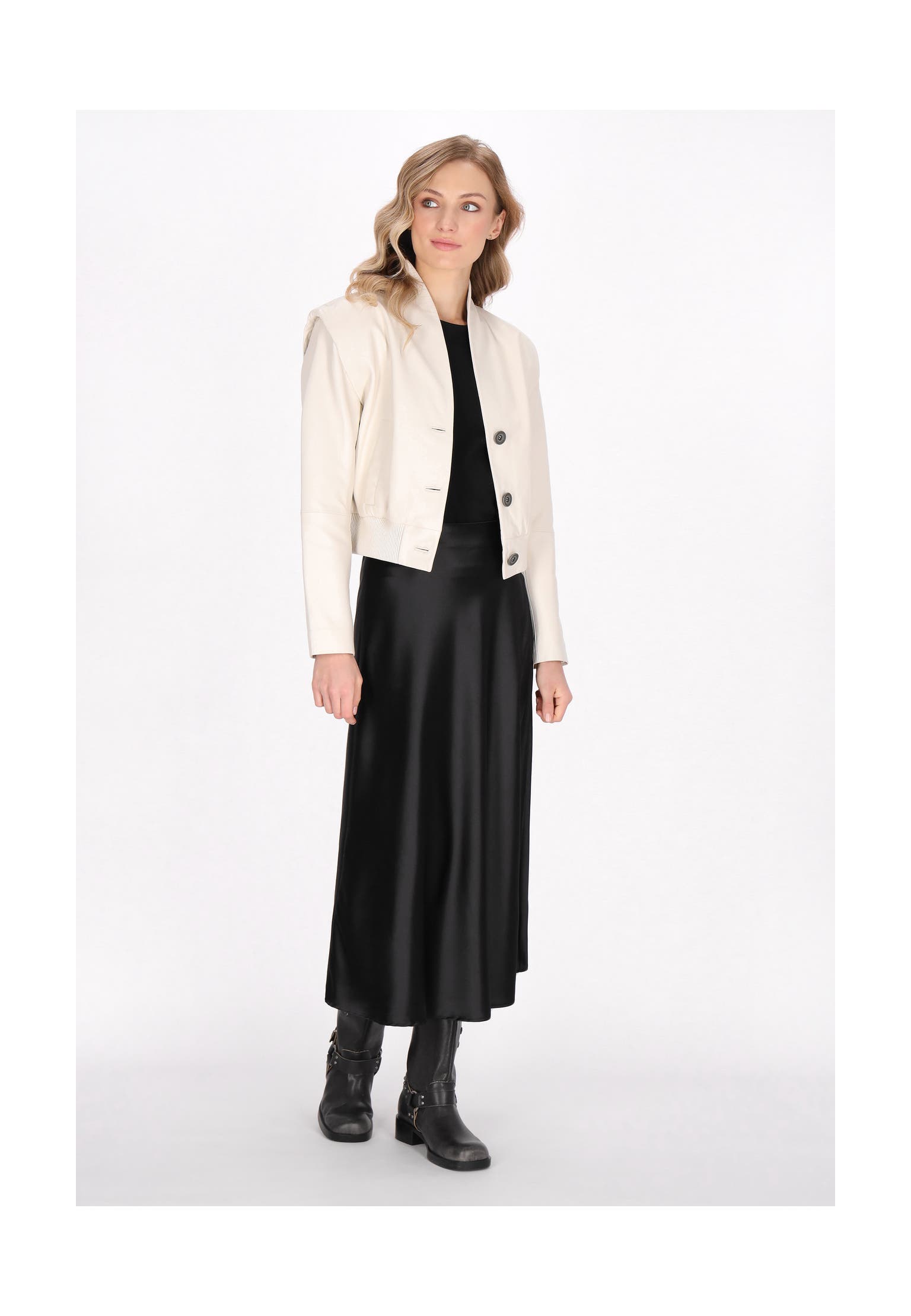 DREIMASTER Lederjacke white, Bild 1