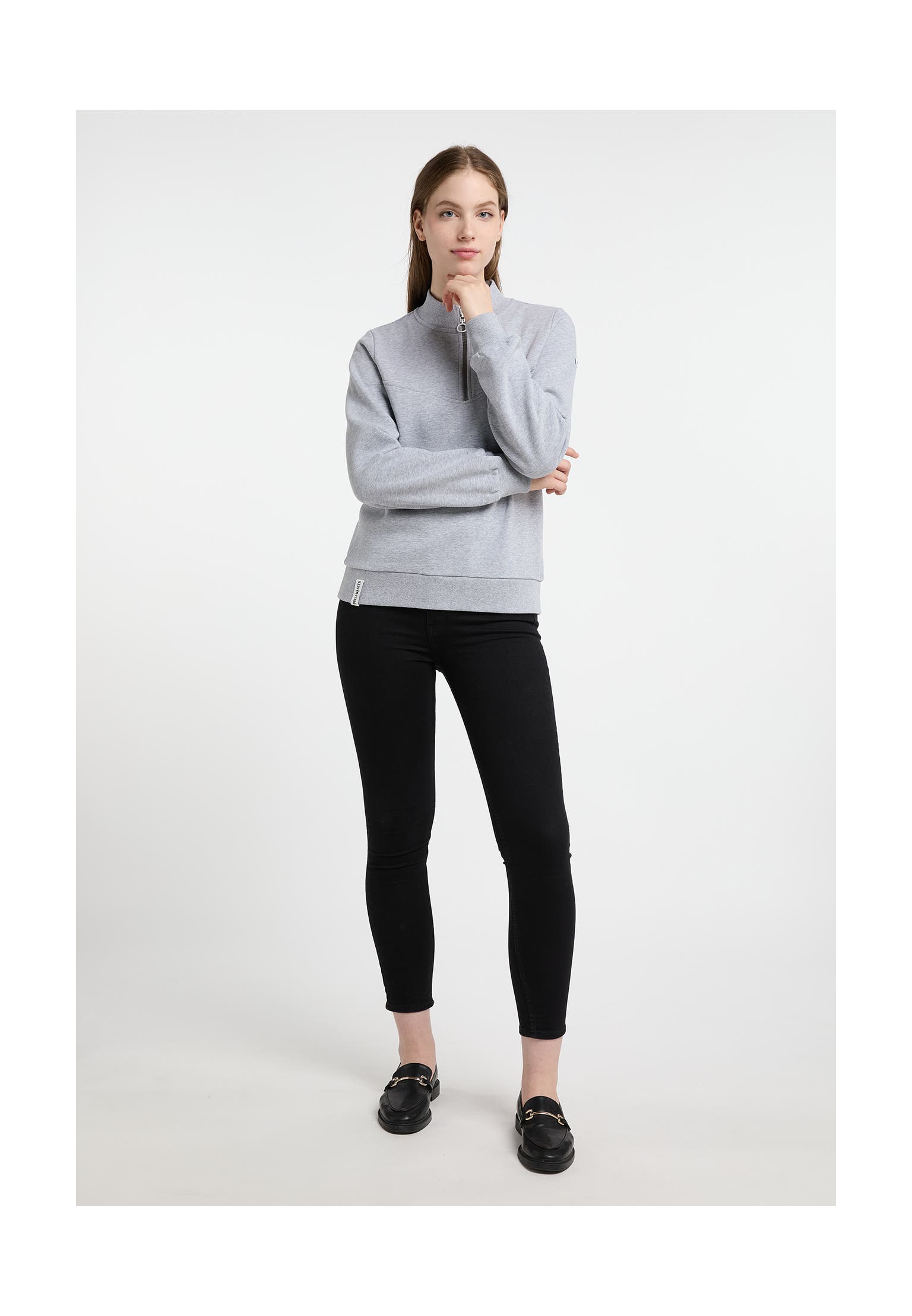 DREIMASTER Pullover Hellgrau Melange, Bild 1