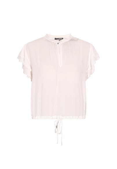 DREIMASTER Casual-Bluse Wollweiss