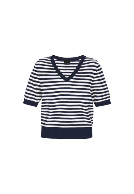 DREIMASTER Pullover navy offwhite