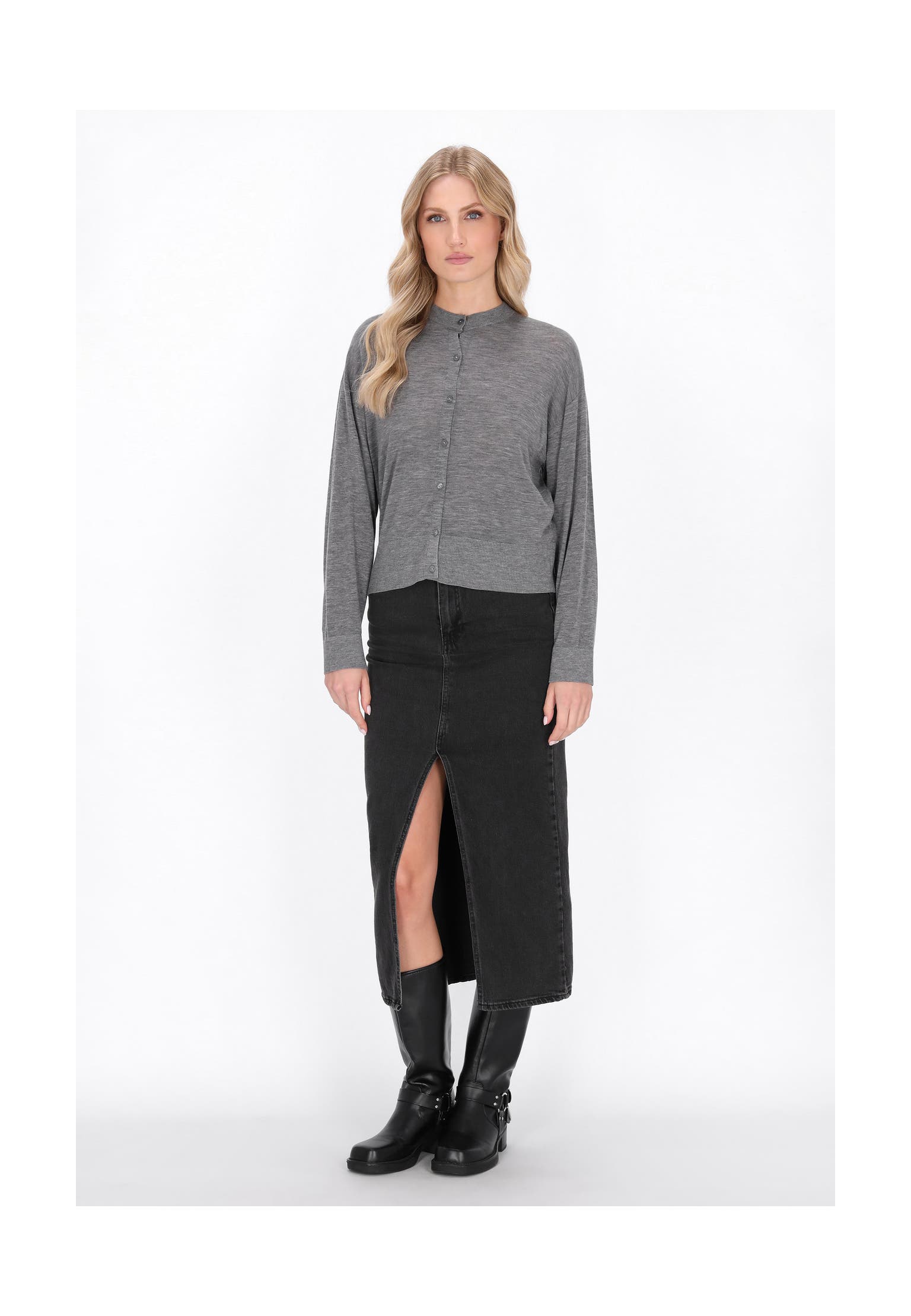 DREIMASTER Strickjacke grey melange, Bild 1