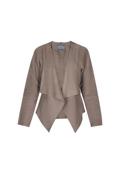 DREIMASTER Lederjacke taupe grey