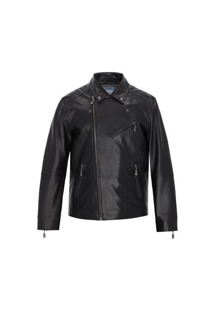 DREIMASTER Lederjacke black