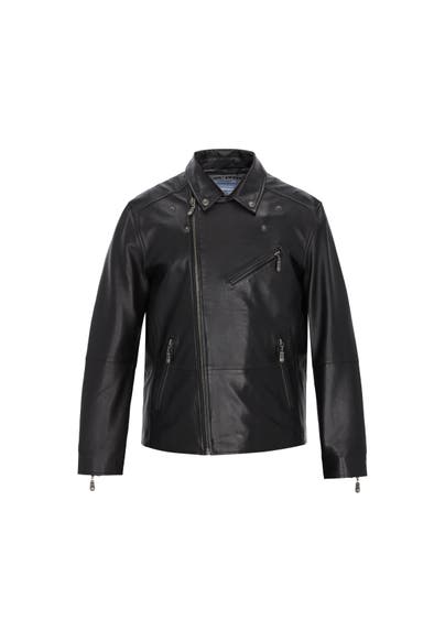 DREIMASTER Lederjacke black