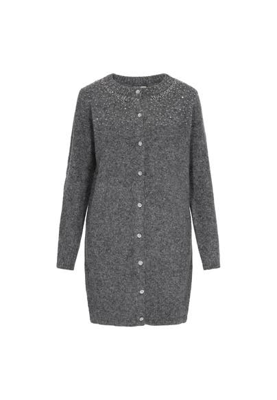 DREIMASTER Strickjacke dark grey melange