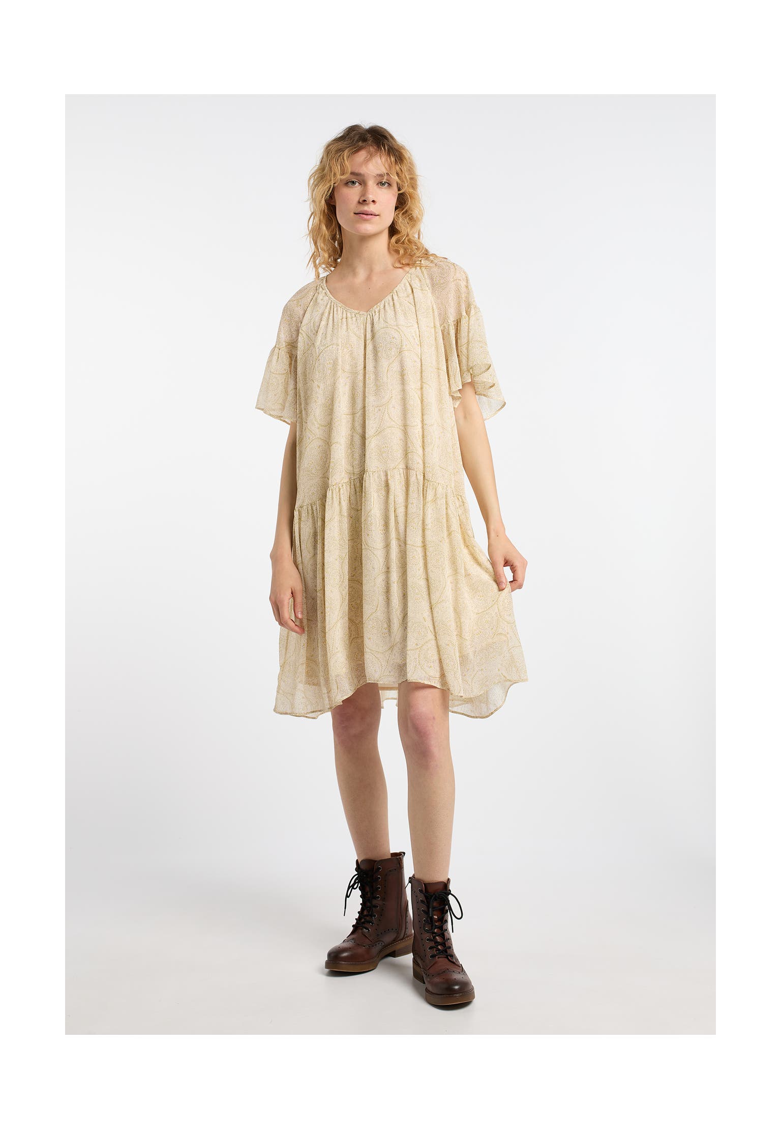DREIMASTER Casual-Kleid Wollweiss Mehrfarbig, Bild 1
