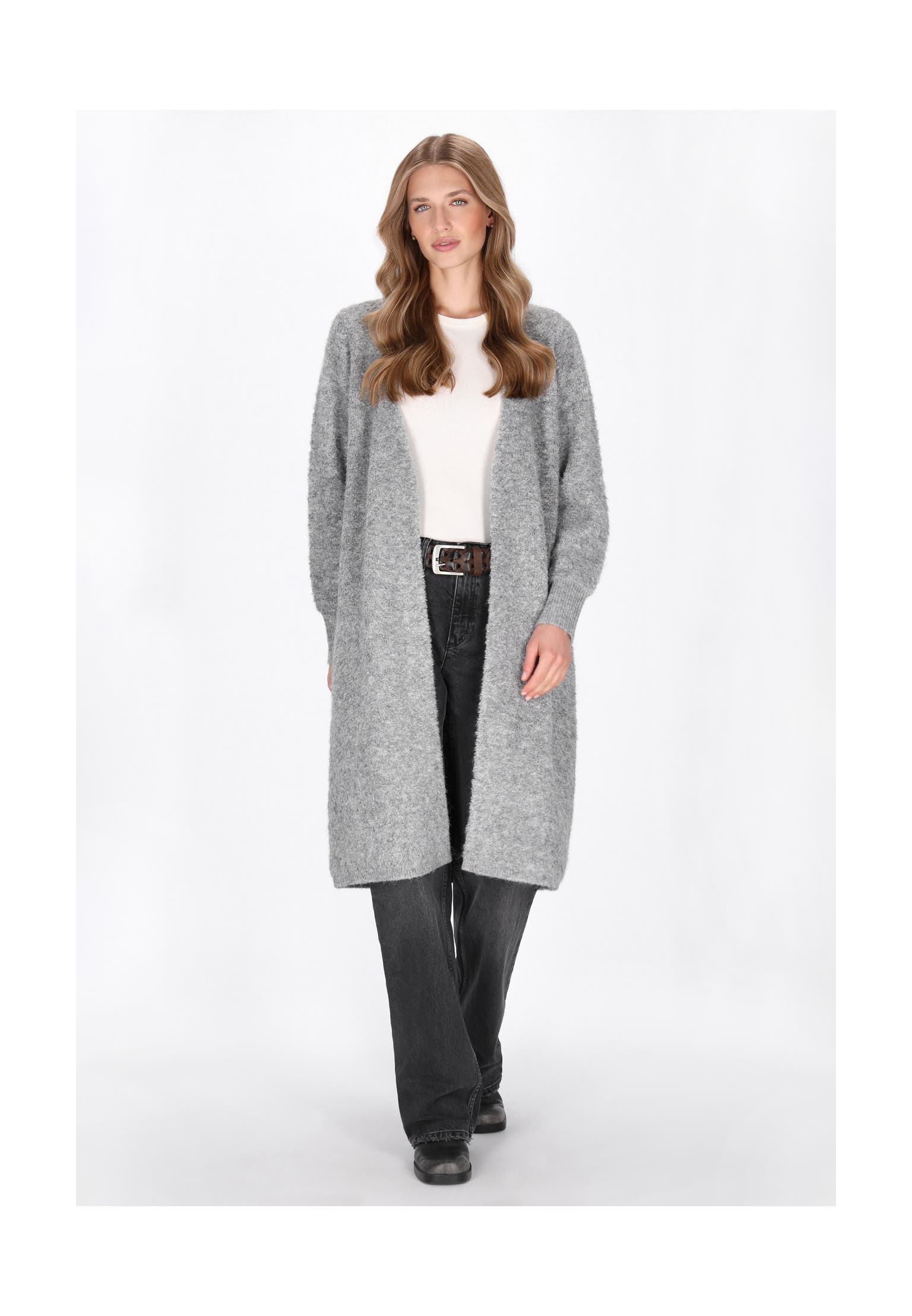 DREIMASTER Strickjacke grey melange, Bild 1