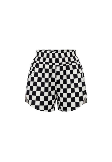 MYMO Short Black Check Straight