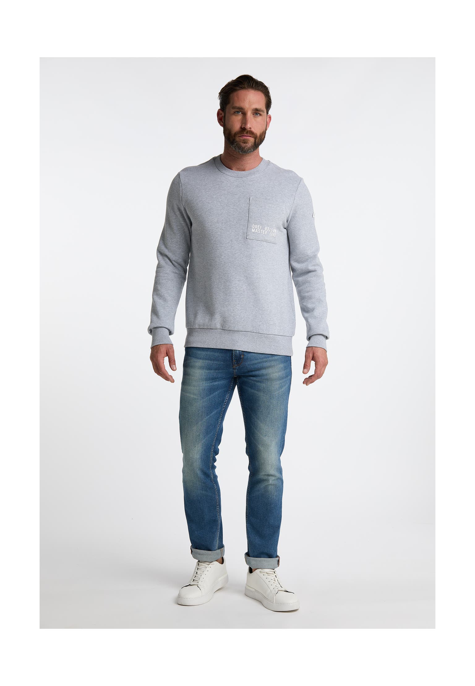 DREIMASTER Sweatshirt Hellgrau Melange, Bild 1