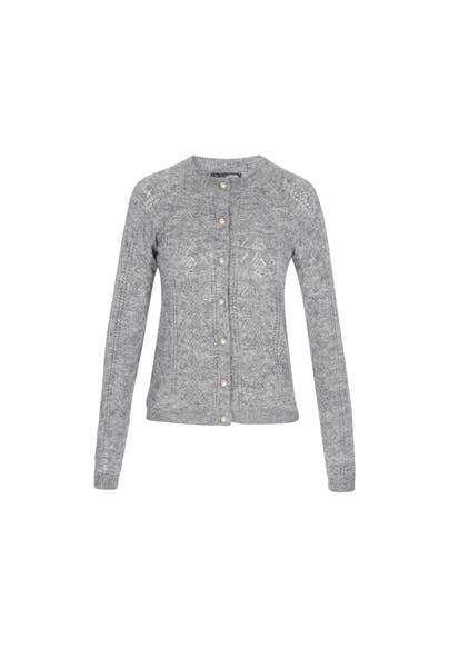 DREIMASTER Strickjacke grey melange