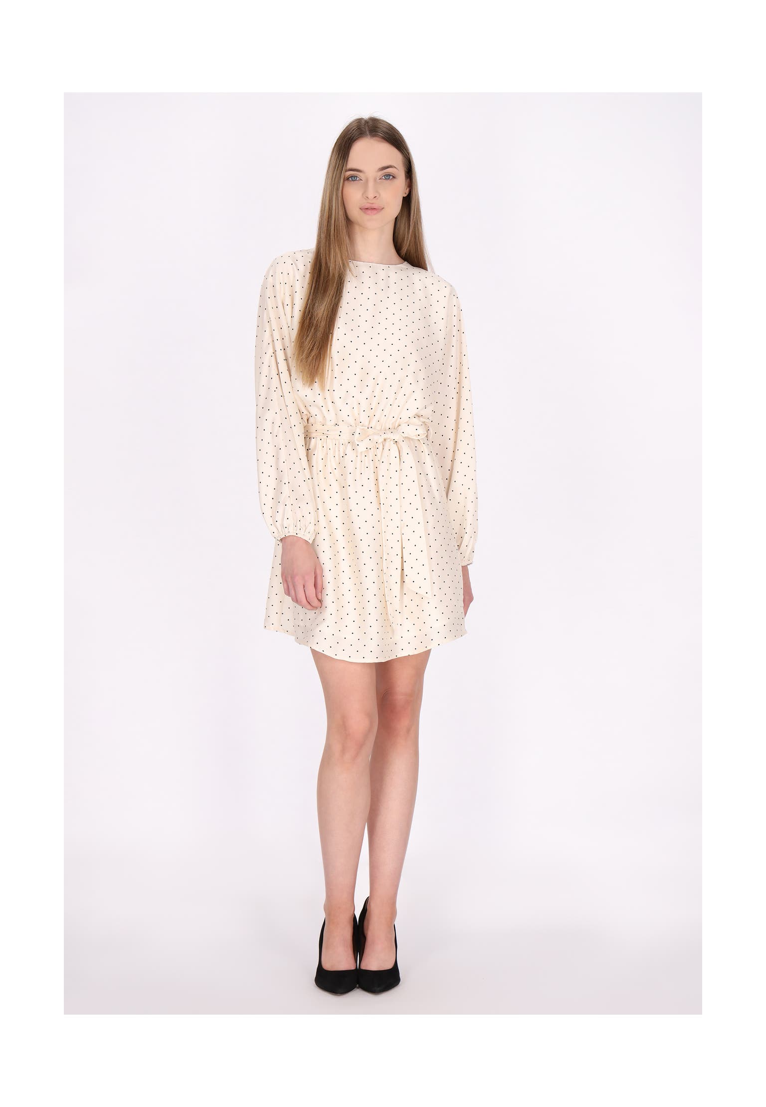 DREIMASTER Kleid Wollweiss Gepunktet, Bild 1