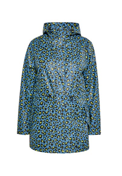 SCHMUDDELWEDDA Regenjacke Stahlblau Limette Leo