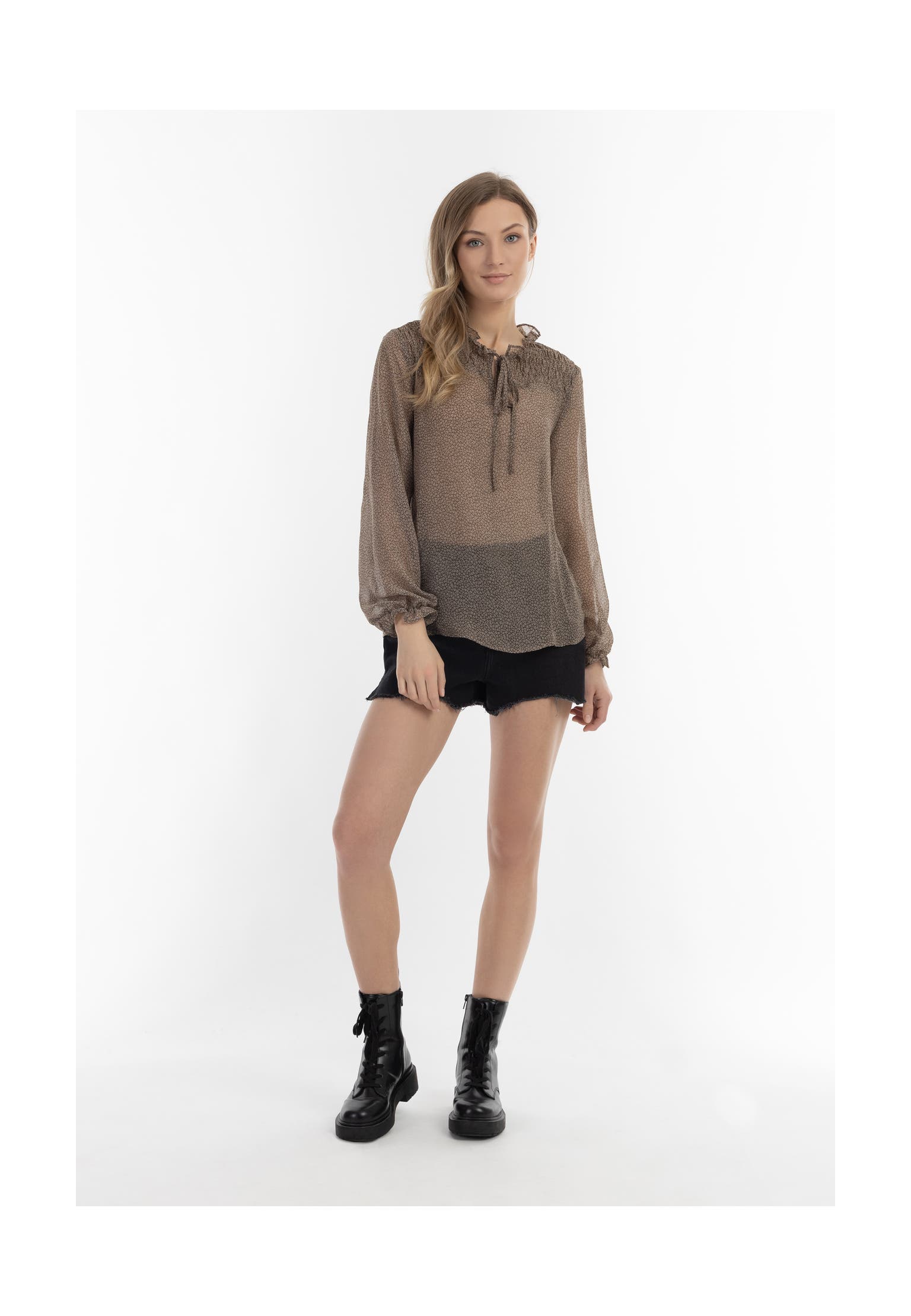 DREIMASTER Casual-Bluse Oliv Wollweiss, Bild 1