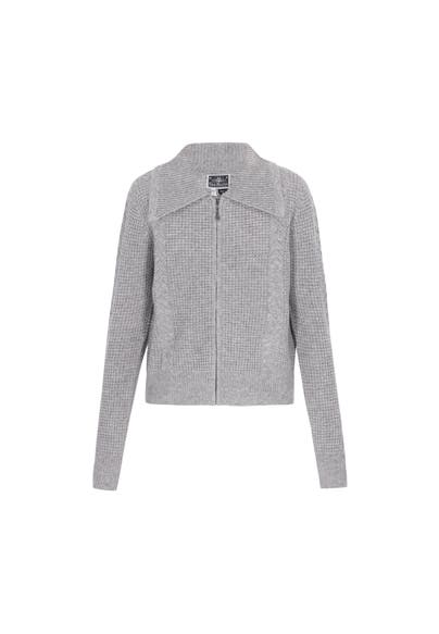 DREIMASTER Strickjacke light grey melange